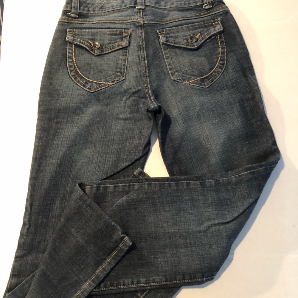 Nine West 5 Pocket Dark Wash Black Boot Cut Jeans 🎉🛍Host Pick🛍🎉 - Picture 2 of 8
